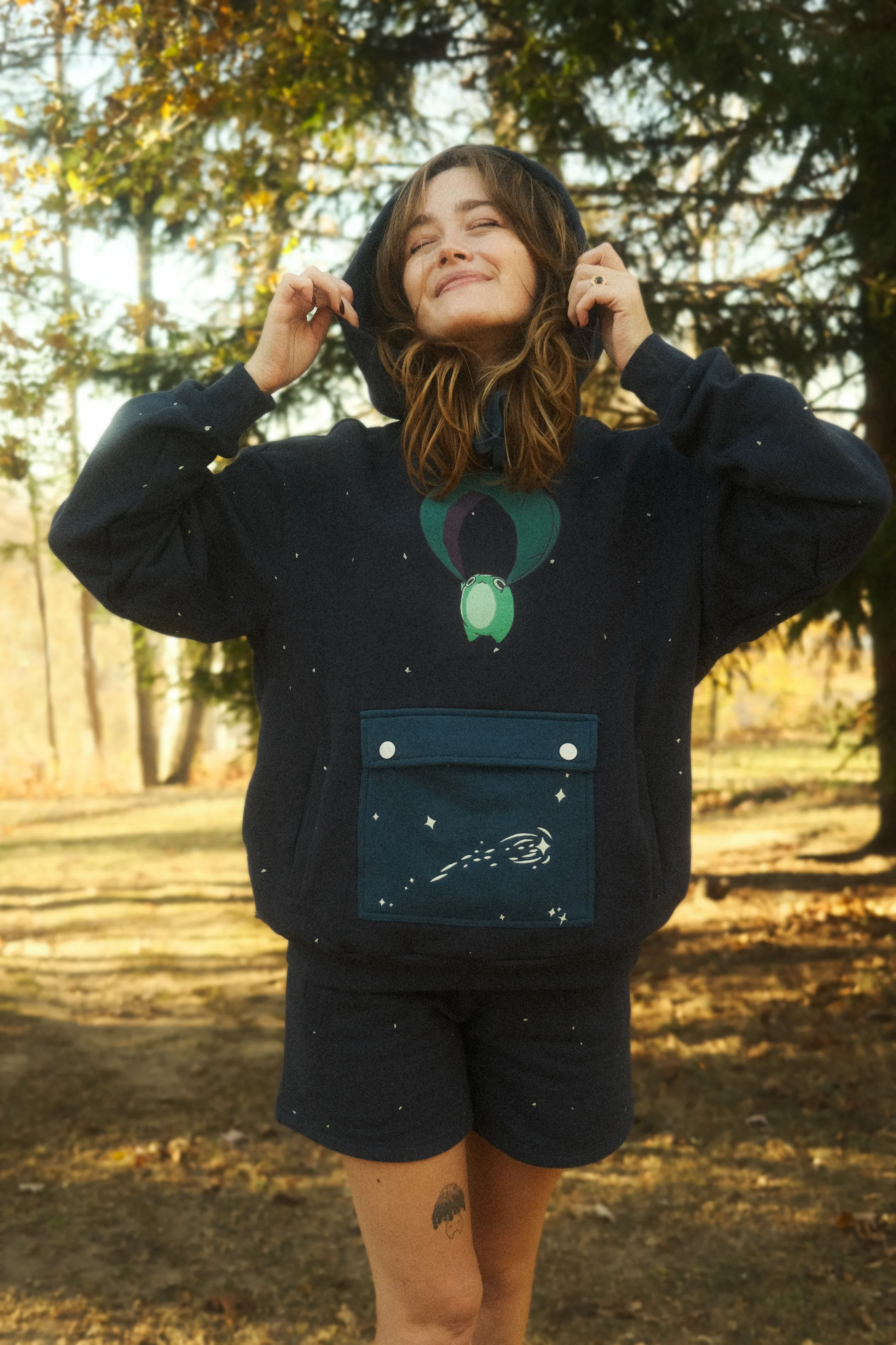 Gliding Frog Nighttime Hoodie - Image 6