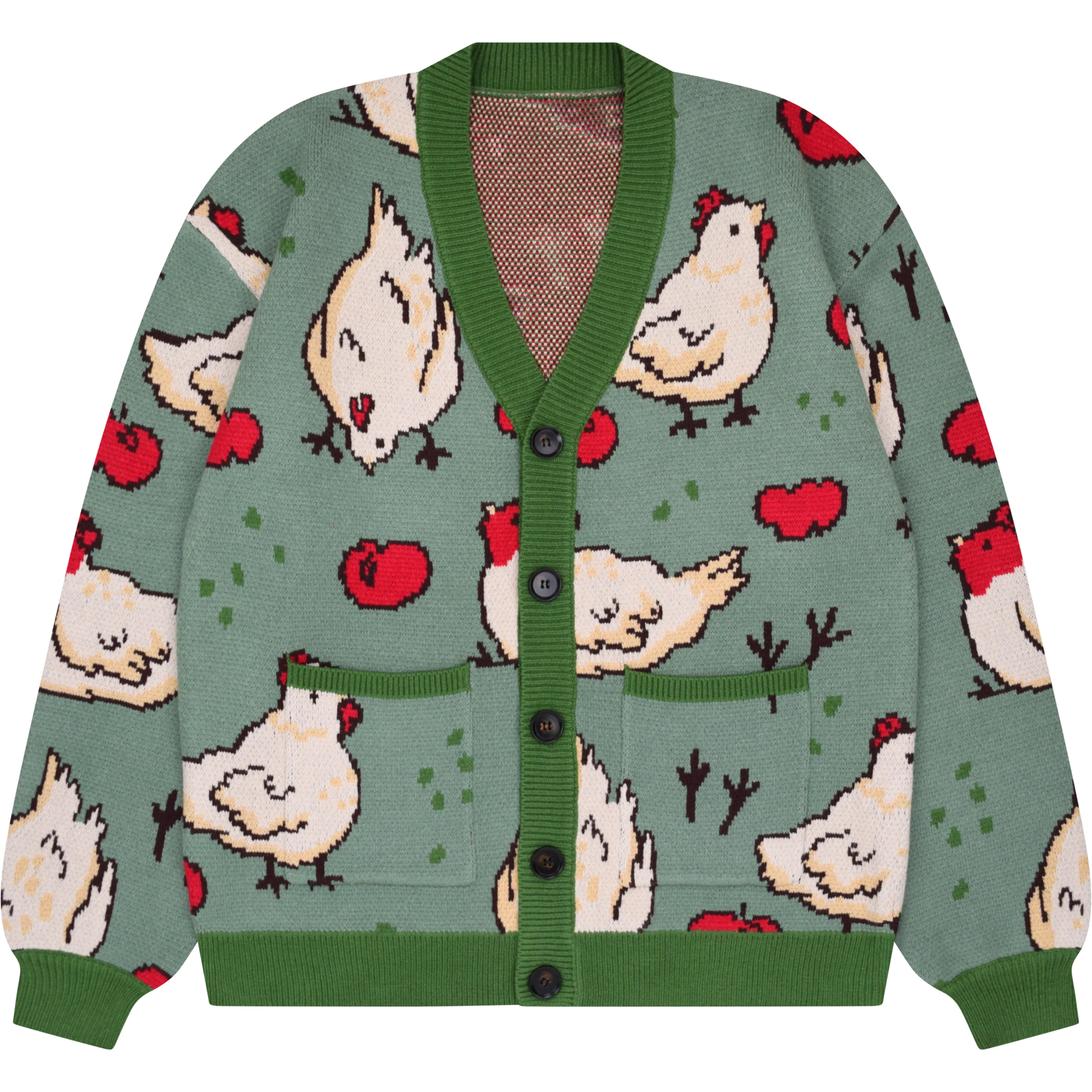 Green Chicken Cardigan