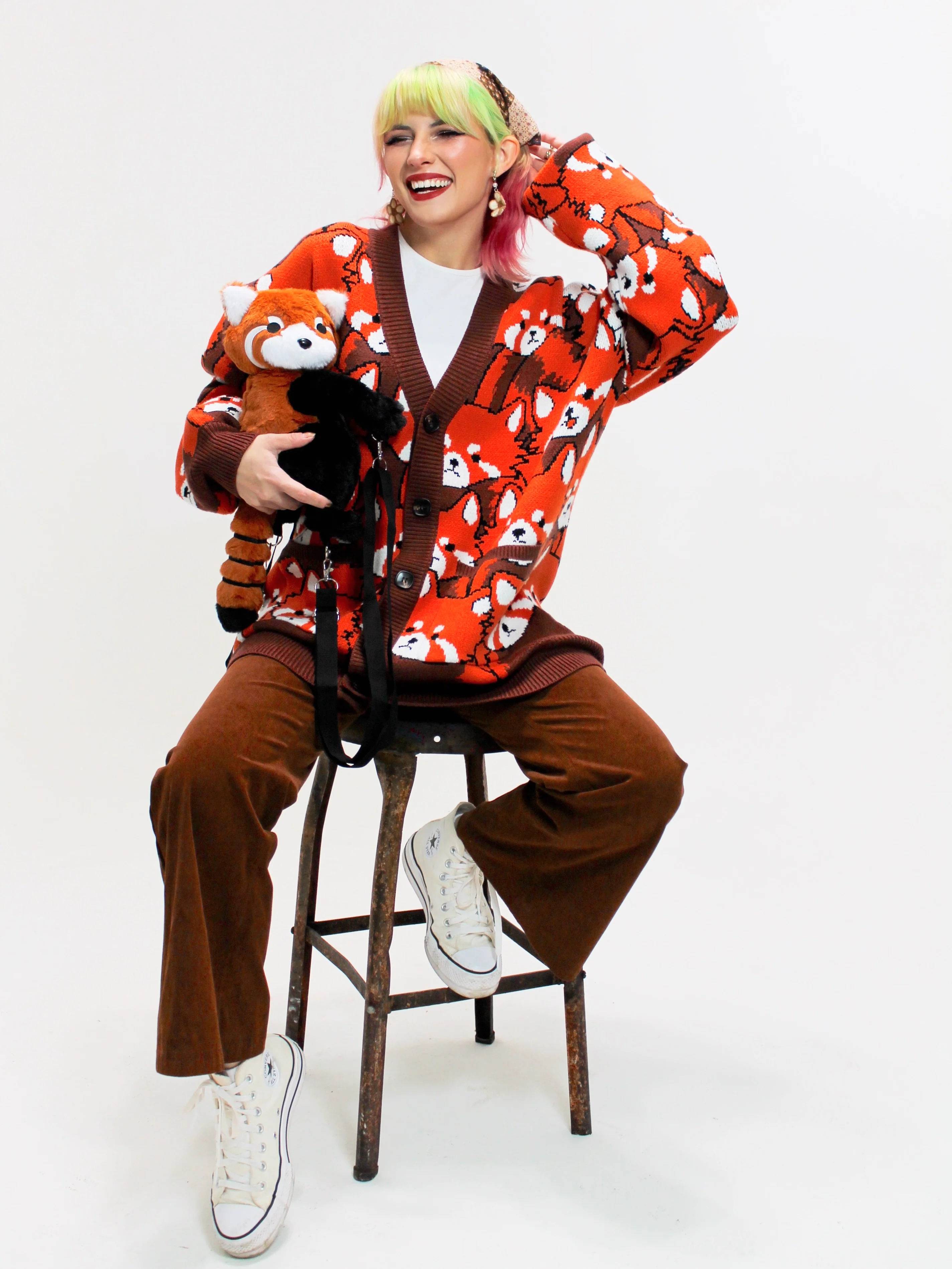 Left on Red Panda Cardigan - Image 6